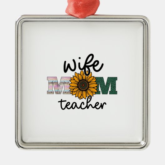 Echtgenote mam leraar metalen ornament (Voorkant)