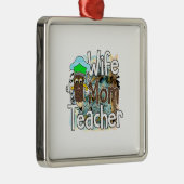 Echtgenote mam leraar metalen ornament (Rechts)