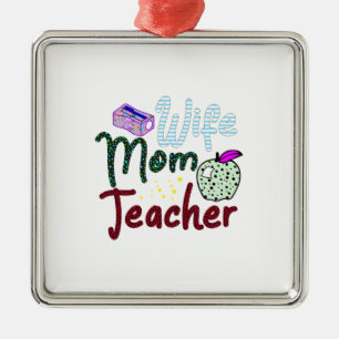 Echtgenote mam leraar metalen ornament