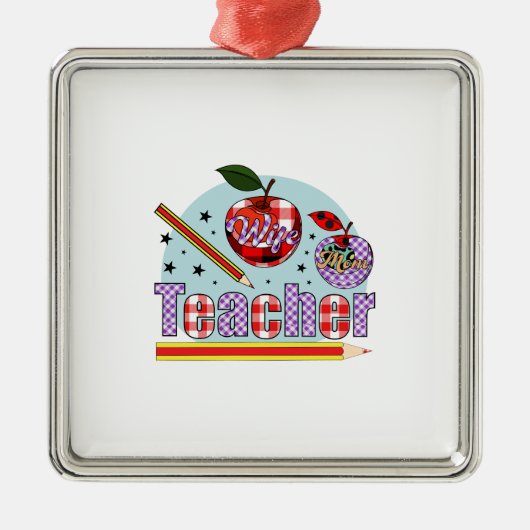 Echtgenote mam leraar metalen ornament (Voorkant)