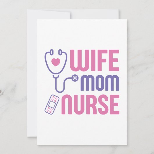 Echtgenote mam Nurse Bedankkaart (Voorkant)