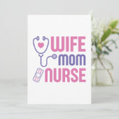 Echtgenote mam Nurse Bedankkaart (Staand voorkant)