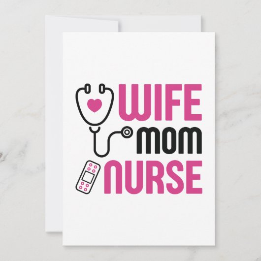 Echtgenote mam Nurse Bedankkaart (Voorkant)