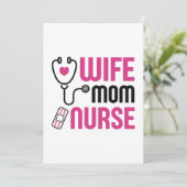 Echtgenote mam Nurse Bedankkaart (Staand voorkant)