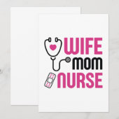 Echtgenote mam Nurse Bedankkaart (Voorkant / Achterkant)