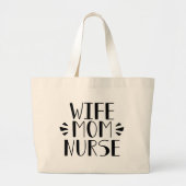 Echtgenote mam Nurse Graphic Grote Tote Bag (Voorkant)