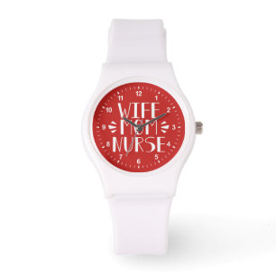 Echtgenote mam Nurse Graphic Horloge