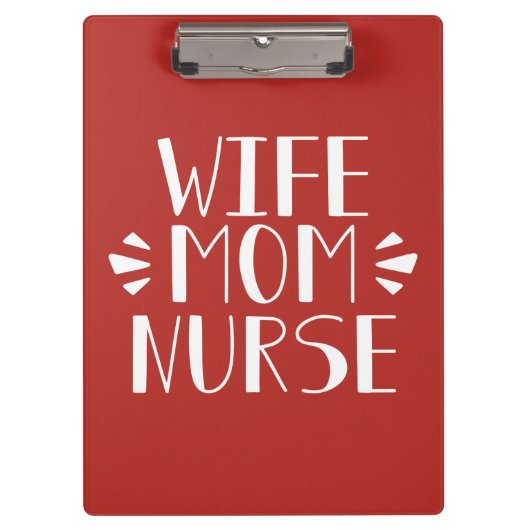 Echtgenote mam Nurse Graphic Klembord (Voorkant)