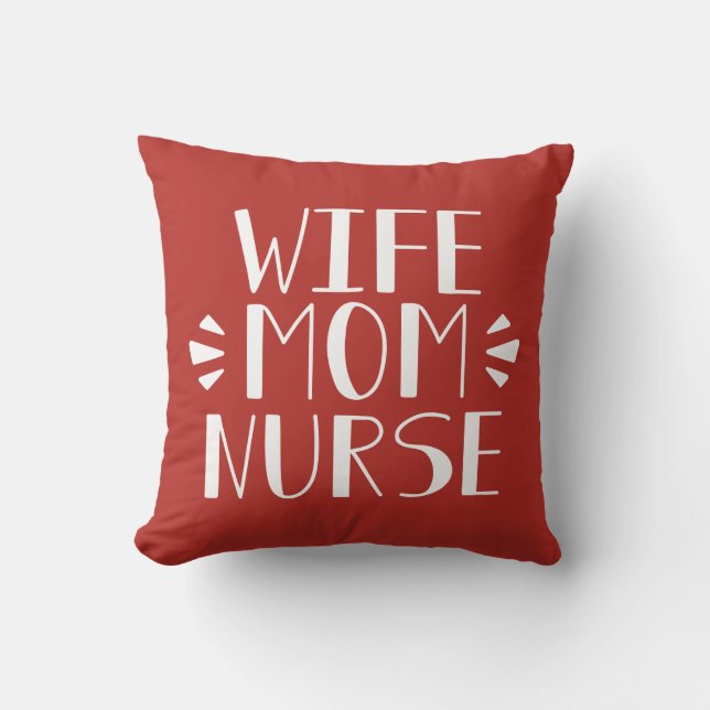 Echtgenote mam Nurse Graphic Kussen (Voorkant)