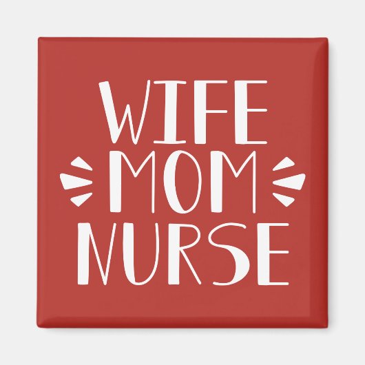 Echtgenote mam Nurse Graphic Magneet (Voorkant)