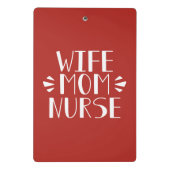 Echtgenote mam Nurse Graphic Mini Klembord (Achterkant)