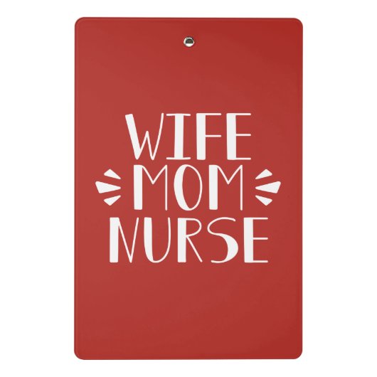 Echtgenote mam Nurse Graphic Mini Klembord (Achterkant)