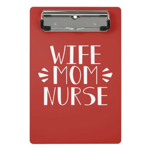 Echtgenote mam Nurse Graphic Mini Klembord (Voorkant)