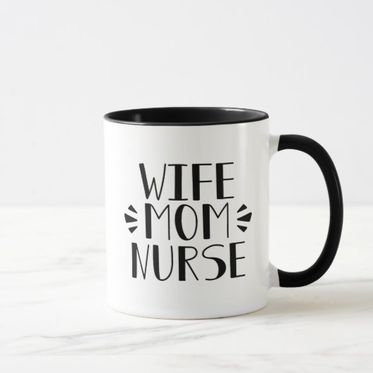 Echtgenote mam Nurse Graphic Mok (Rechts)