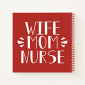 Echtgenote mam Nurse Graphic Notitieboek (Achterkant)