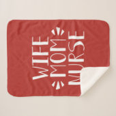Echtgenote mam Nurse Graphic Sherpa Deken (Voorkant (horizontaal))