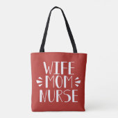 Echtgenote mam Nurse Graphic Tote Bag (Achterkant)