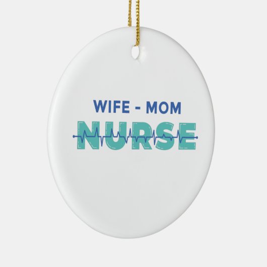 Echtgenote mam Nurse Keramisch Ornament (Rechts)
