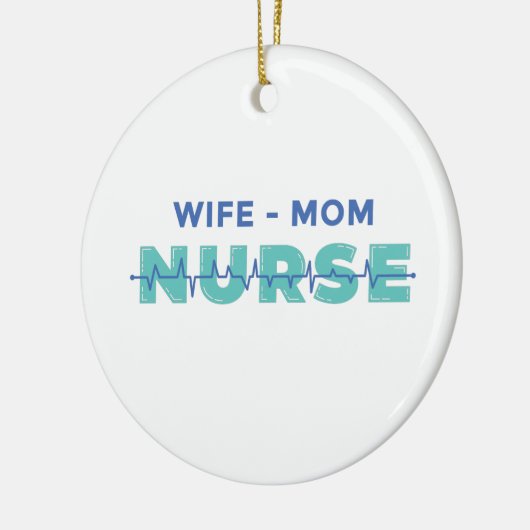 Echtgenote mam Nurse Keramisch Ornament (Links)