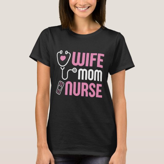 Echtgenote mam Nurse T-shirt (Voorkant)