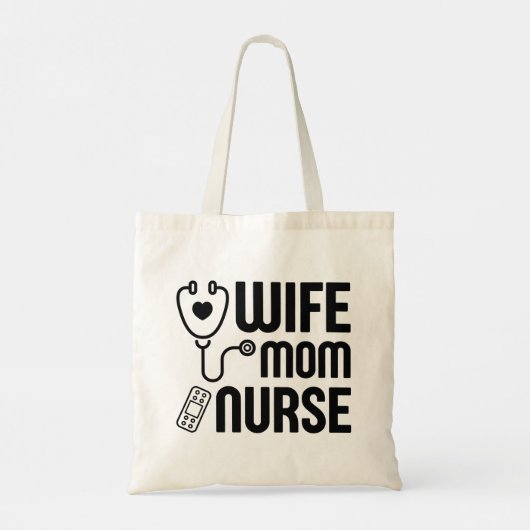 Echtgenote mam Nurse Tote Bag (Achterkant)