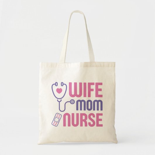 Echtgenote mam Nurse Tote Bag (Voorkant)