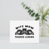 Echtgenote mam Trucker Legend Quotes Briefkaart (Staand voorkant)