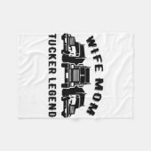 Echtgenote mam Trucker Legend Quotes Fleece Deken (Voorkant (Horizontaal))