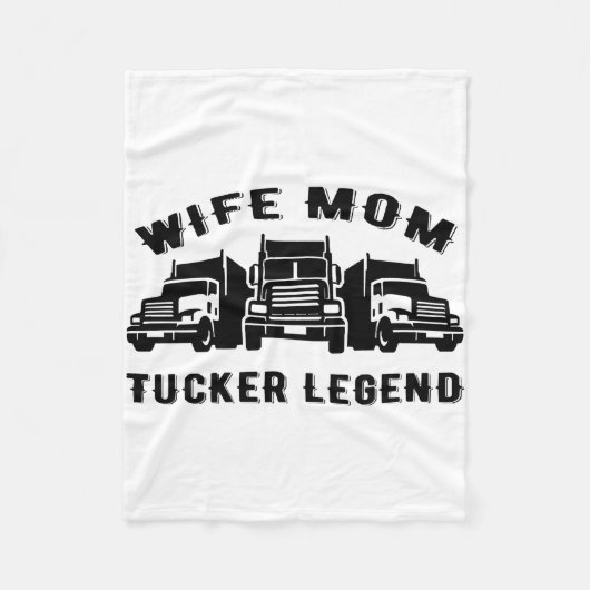 Echtgenote mam Trucker Legend Quotes Fleece Deken (Voorkant)