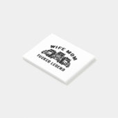 Echtgenote mam Trucker Legend Quotes Post-it® Notes (Schuin)
