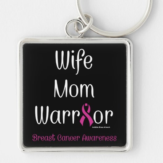 Echtgenote mam Warrior.. borstkanker Sleutelhanger (Voorkant)