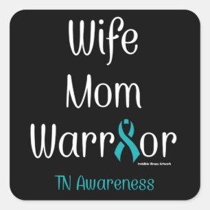 Echtgenote mam Warrior...TN Vierkante Sticker