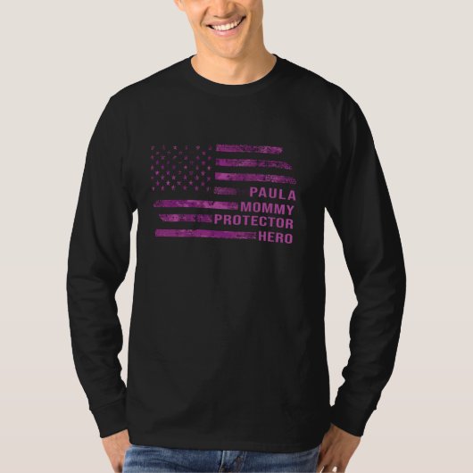 Echtgenote Mama Beschermer Held Camo Roze Amerikaa T-shirt (Voorkant)