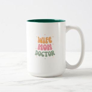 Echtgenote, mama, dokter tweekleurige koffiemok
