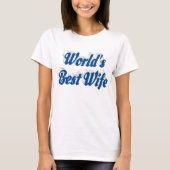 Echtgenote met blauwe tekst T-Shirt (Voorkant)