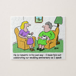 Echtgenote met Friend Discussie over Husband Carto Legpuzzel