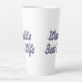 Echtgenote met grijze tekst latte mok (Voorkant)