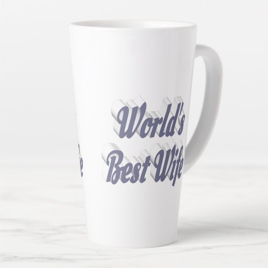 Echtgenote met grijze tekst latte mok (Rechterhoek)