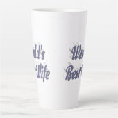 Echtgenote met grijze tekst latte mok (Voorkant)