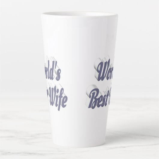 Echtgenote met grijze tekst latte mok (Voorkant)