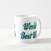 Echtgenote met groene halve tekst koffie-mok koffiemok (Voorkant rechts)