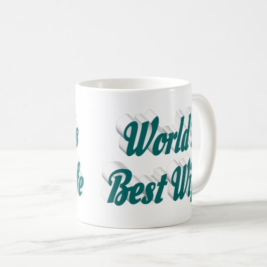 Echtgenote met groene halve tekst koffie-mok koffiemok (Voorkant rechts)