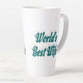 Echtgenote met groene tekst latte mok (Rechterhoek)