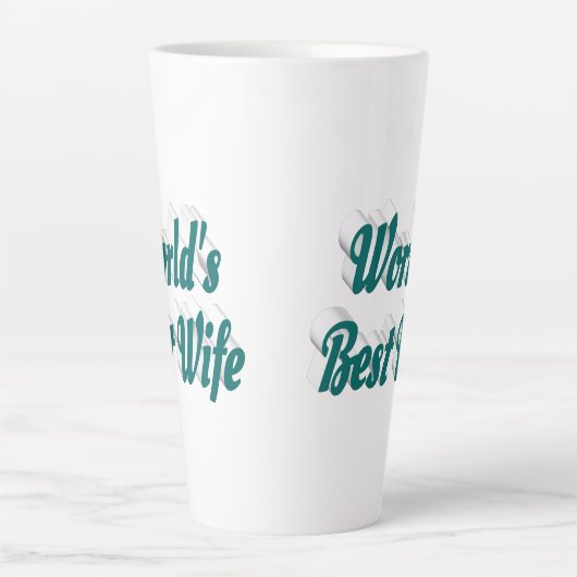 Echtgenote met groene tekst latte mok (Voorkant)