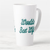 Echtgenote met groene tekst latte mok (Rechterhoek)