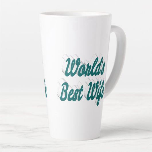 Echtgenote met groene tekst latte mok (Rechterhoek)