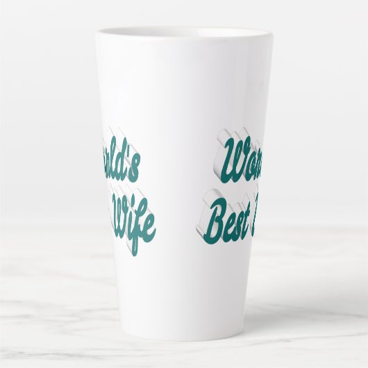 Echtgenote met groene tekst latte mok (Voorkant)