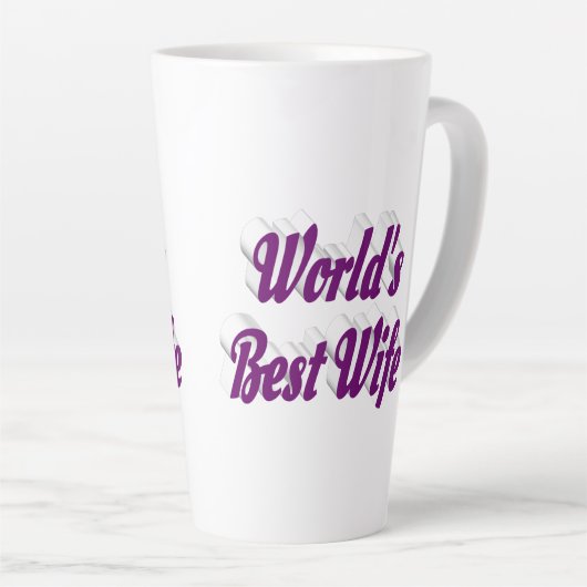 Echtgenote met paarse tekst latte mok (Rechterhoek)