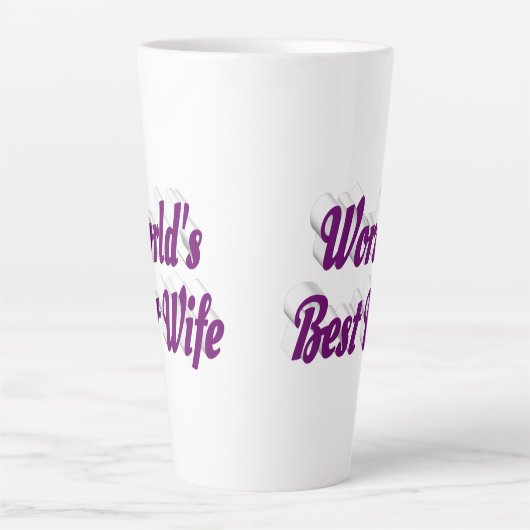 Echtgenote met paarse tekst latte mok (Voorkant)