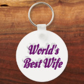 Echtgenote met paarse tekst sleutelhanger (Voorkant)